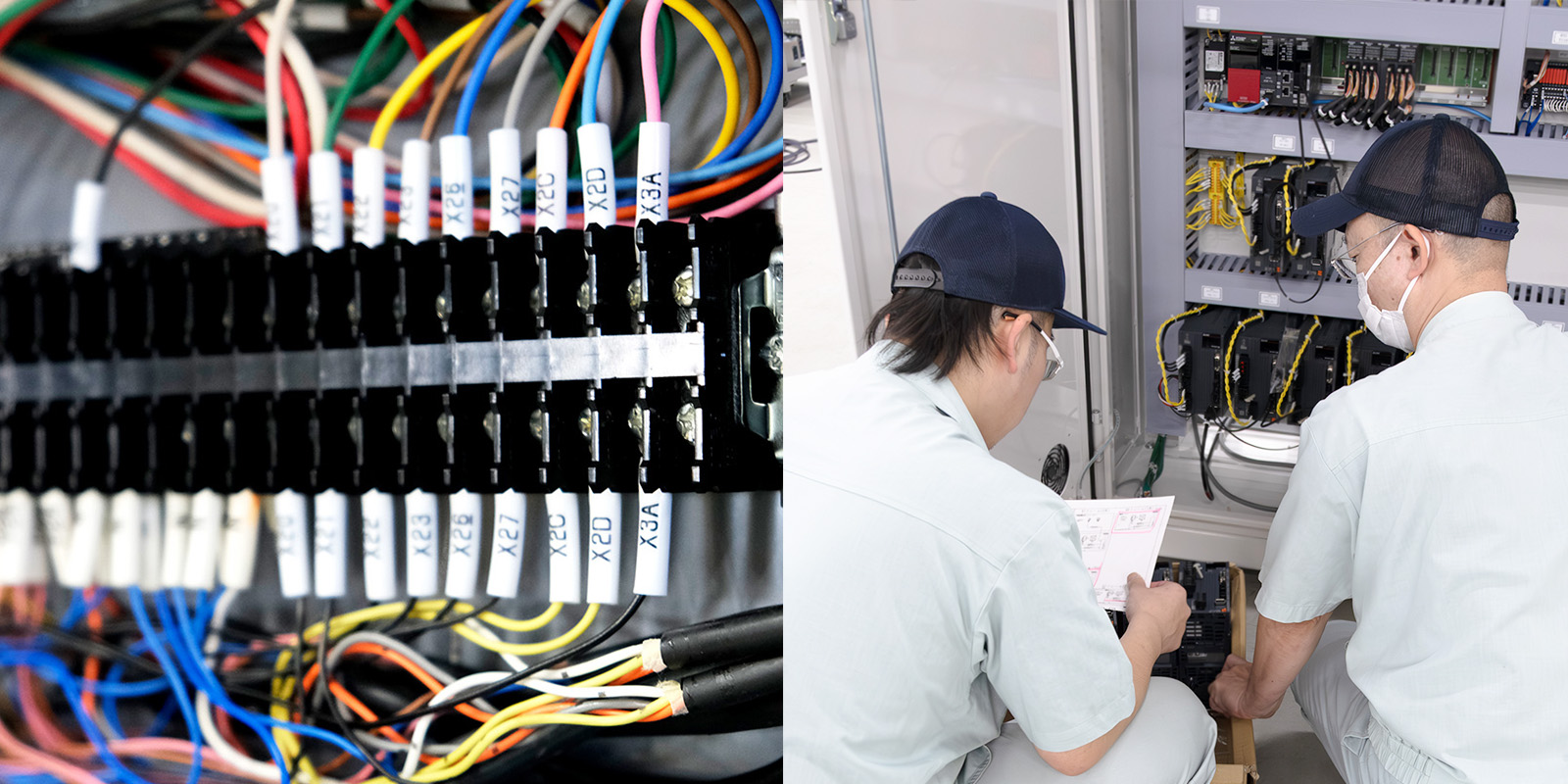 電気組立担当の職場の様子